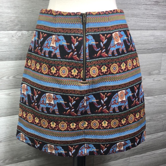 Modcloth Louche Elephant Instinct Jacquard Woven Skirt 4 - Picture 5 of 11
